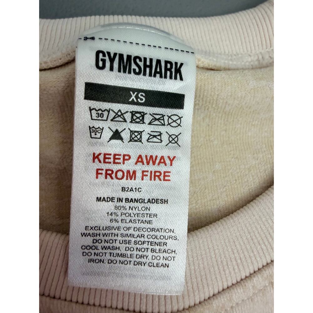 Gymshark Adapt Fleck Seamless Set XS Crop Top Shorts Coconut White NWT - Picture 5 of 8